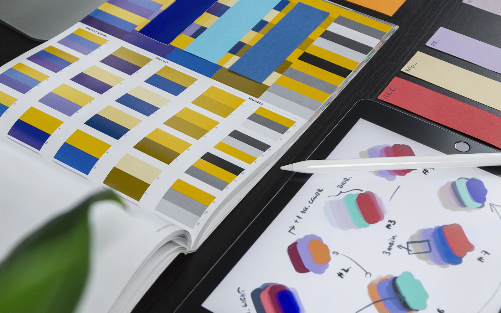 Designer working with a structured visual identity system